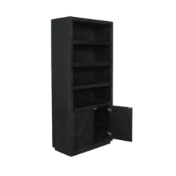 Boekenkast Brussel Black vanaf boven, stijlvolle black finish
