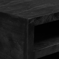 Salontafel Brussel Black vanuit een ander perspectief, mangohout en black finish