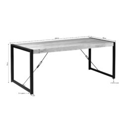 Eettafel Britt in interieur, rechthoekig, mangohout en metaal