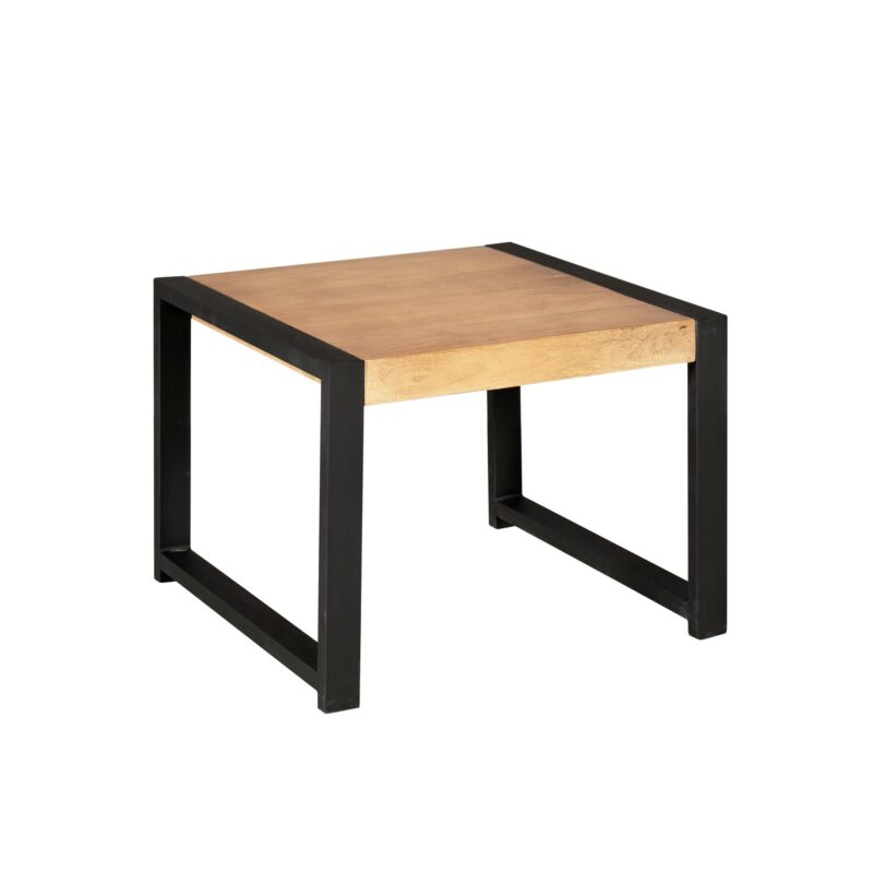 Detail mangohouten planken bijzettafel Britt