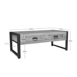 Salontafel Britt | 120 cm | twee lades