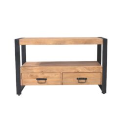 Detail van het metalen frame van het tv meubel Britt