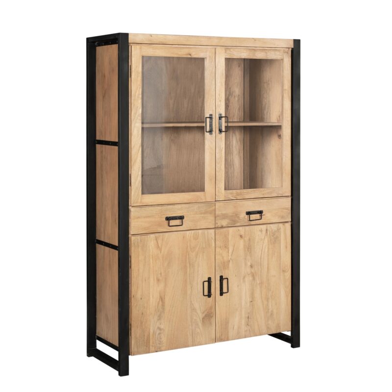 Textuur van het mangohout van Vitrinekast Britt