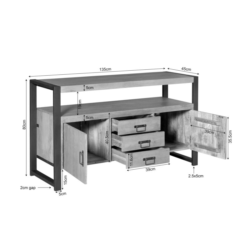 Dressoir Britt | 135 cm