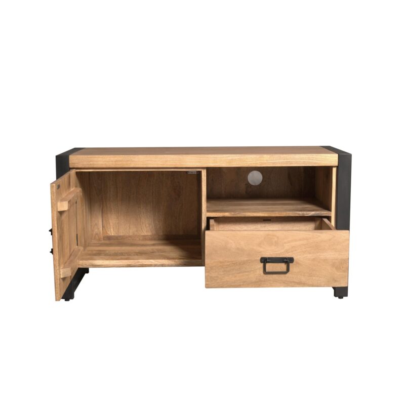 Deur van het tv meubel Britt, met een zwarte lak