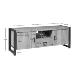 Tv meubel Britt | 150 cm | met deuren en lade