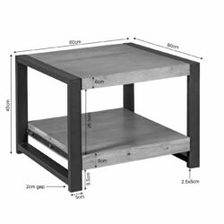 Bijzettafel Britt | 60 cm | onderblad