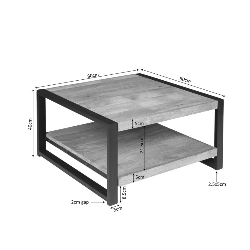 Salontafel Britt | 80x80 cm