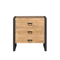 Detaillering van metalen handgreep op ladenkast Britt