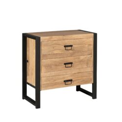 Textuur van mangohout op ladenkast Britt