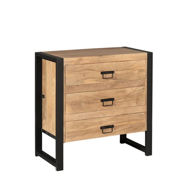 Textuur van mangohout op ladenkast Britt