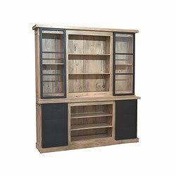 Vitrinekast Noa Naturel Mangohout 200 cm