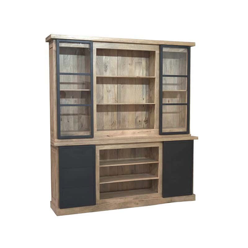 Vitrinekast Noa Naturel Mangohout 200 cm