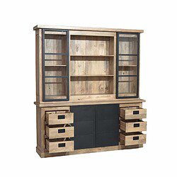 Vitrinekast Noa Naturel Mangohout 200 cm