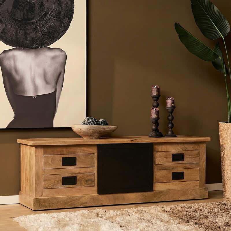 Tv meubel Noa Naturel Mangohout 155 cm