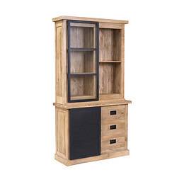 Vitrinekast Noa Naturel Mangohout 120 cm