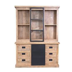 Vitrinekast Noa Naturel Mangohout 160 cm