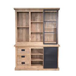 Vitrinekast Noa Naturel Mangohout 160 cm