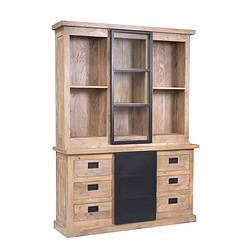 Vitrinekast Noa Naturel Mangohout 160 cm