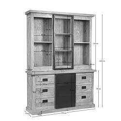 Vitrinekast Noa Naturel Mangohout 160 cm