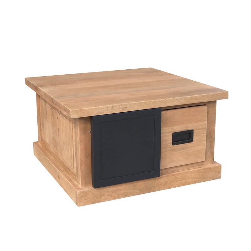 Vierkante Salontafel Noa Naturel Mangohout 80 cm