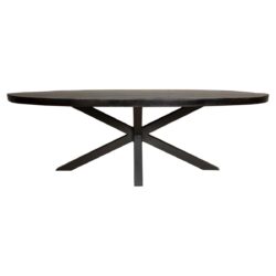 Eettafel Denver Black | 180 cm | Ovaal