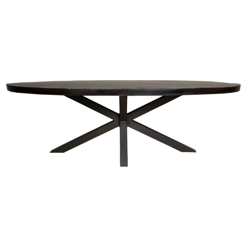 Eettafel Denver Black | 180 cm | Ovaal