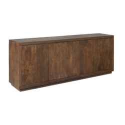 Dressoir Brussel Brown, textuur mangohout, stijlvolle bruine finish