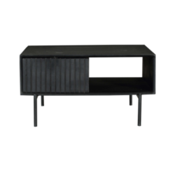 Laden van de salontafel Madison Black, verticaal lattenpatroon