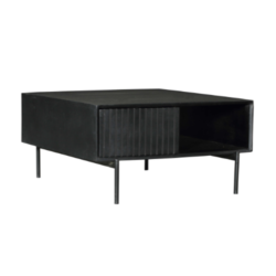 Openvak van de salontafel Madison Black, zwarte lak