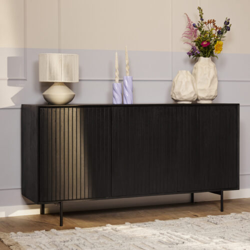 Sideboard Madison Schwarz | 165 cm