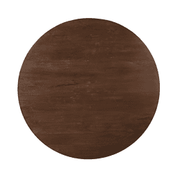 Ronde houten eettafel Madison in warm bruin, 150 cm diameter, perfect voor moderne en landelijke eetkamers.