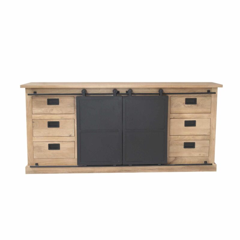 Dressoir Fresno, detail mangohout, natuurlijke hout