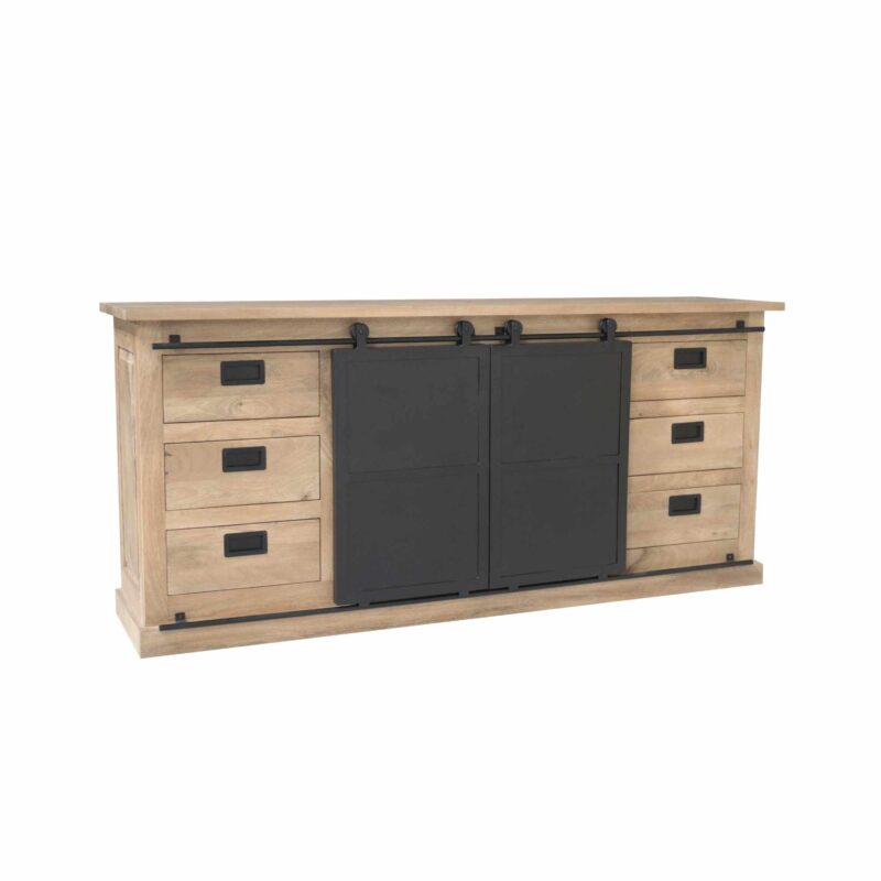 Dressoir Fresno, textuur mangohout, lichte finish
