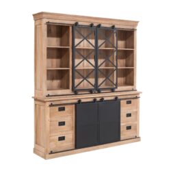 Textuur van het mangohout op de vitrinekast Fresno XXL