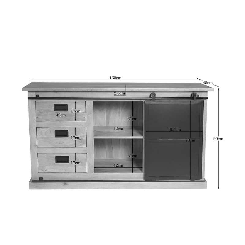 Robuust dressoir van Mokana Meubelen met ruime opbergruimte.