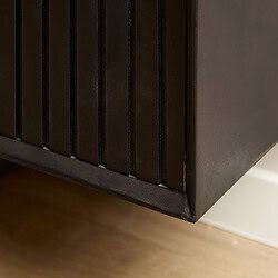 Textuur mangohout Zwevend tv-meubel Madison Black