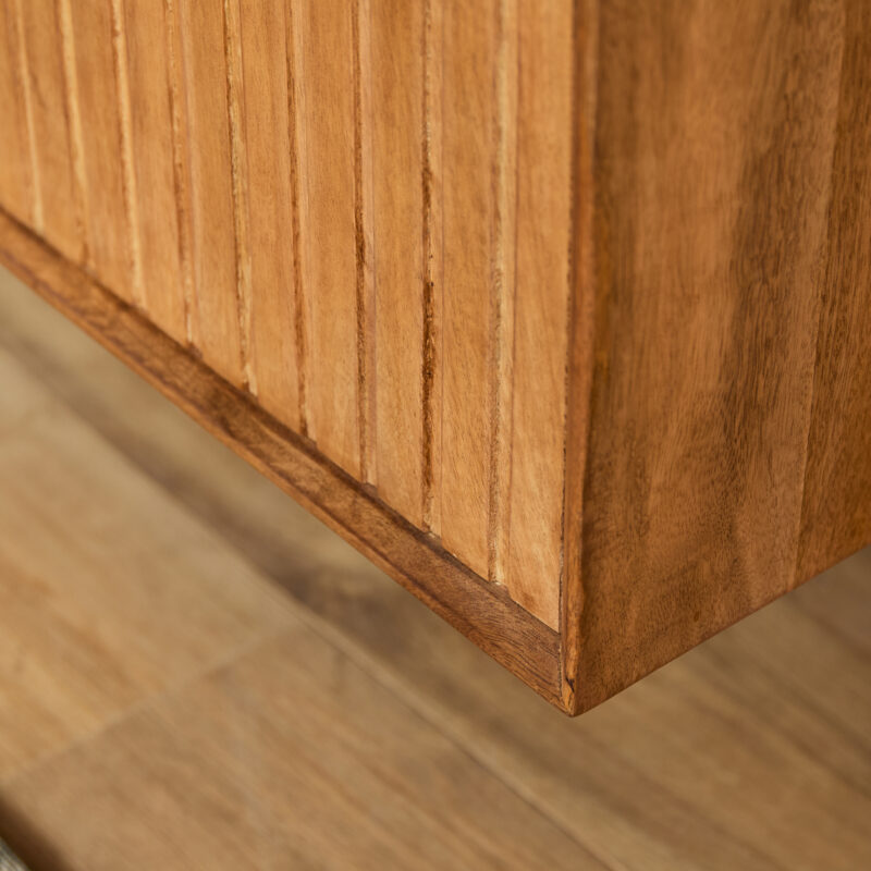 Zwevend tv-meubel Madison Naturel van bovenaf, hoogteperspectief