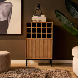 Textuur wijnkast Madison Natural, mangohout