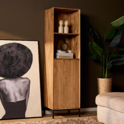 Detail mangohouten deur Boekenkast Madison Natural