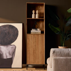 Textuur mangohout Boekenkast Madison Natural