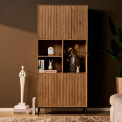 Mangohouten materiaal van vakkenkast Madison Natural