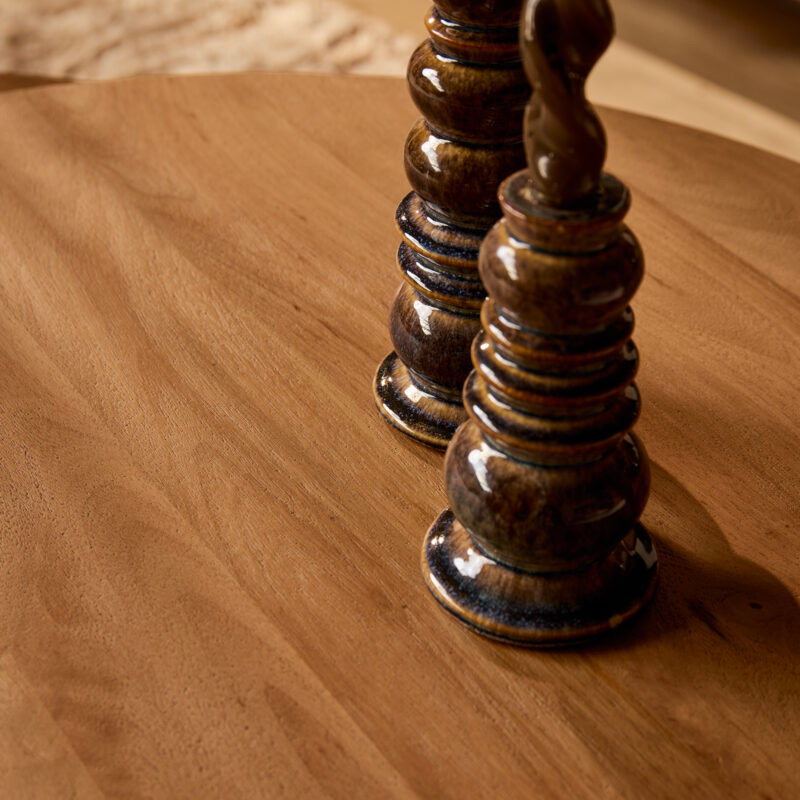 Salontafel Madison Natural van opzij, modern design