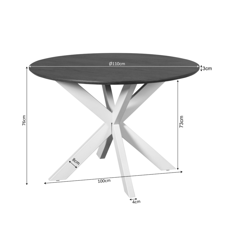 Eettafel Madison Natural | 110 cm