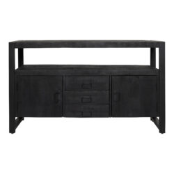 Dressoir Boaz Zwart Mangohout 135 cm