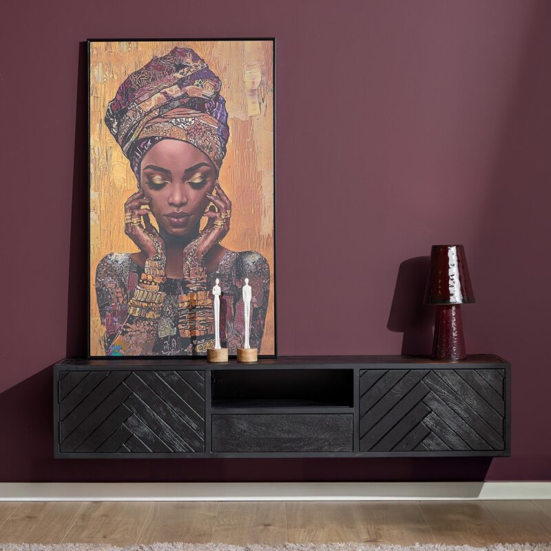 Detail van het visgraatpatroon aan de voorkant