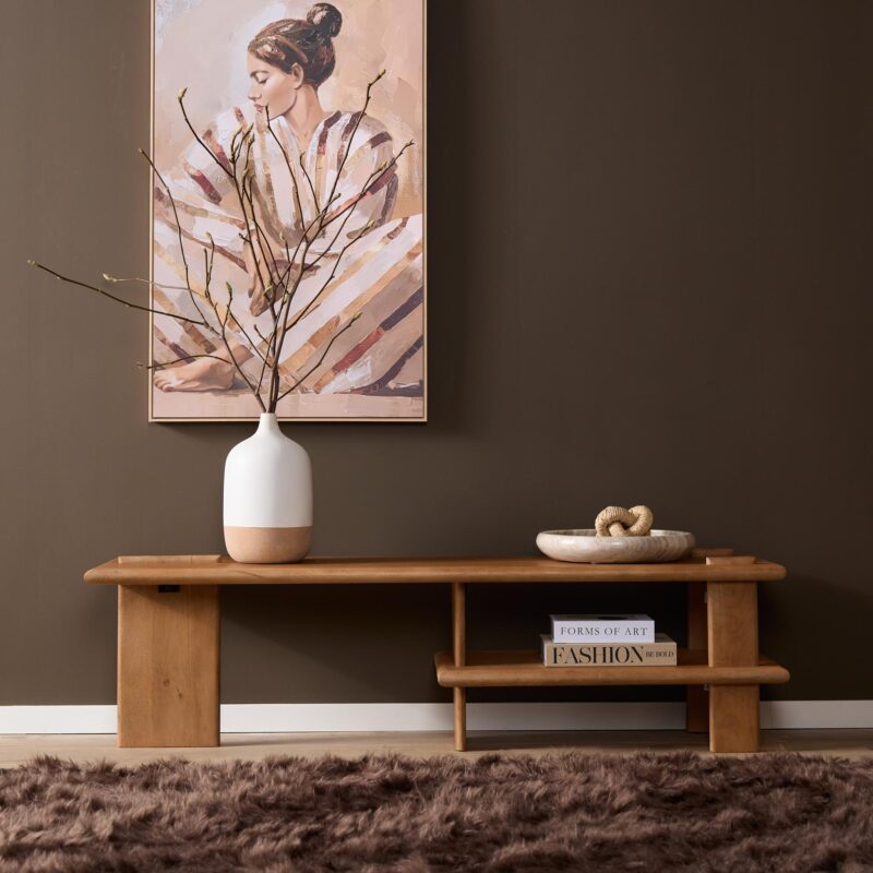 Detail mangohouten blad Lina