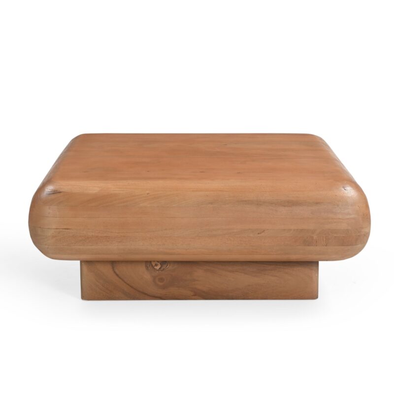 Detail van het blad van de Salontafel Fedde naturel mangohout