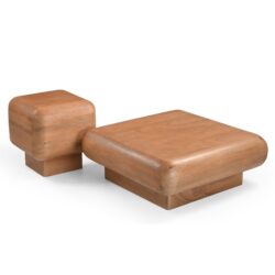 Salontafel Fedde naturel mangohout vanuit een andere hoek