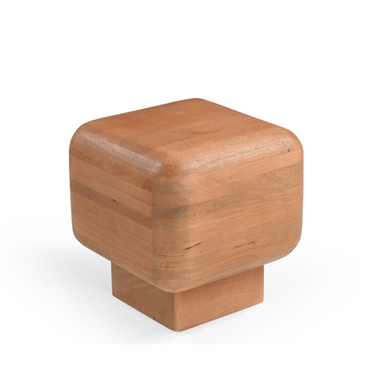 Hoek bijzettafel Fedde Naturel afgerond